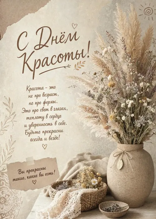 Открытка С Днём Красоты #17