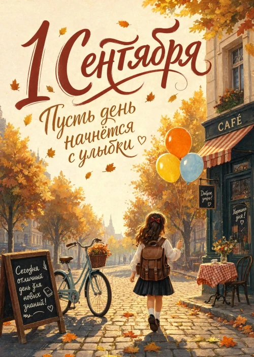 Открытка "С 1 сентября : С днем знаний" #93