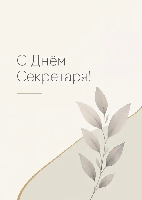 Открытка С Днём Секретаря #2