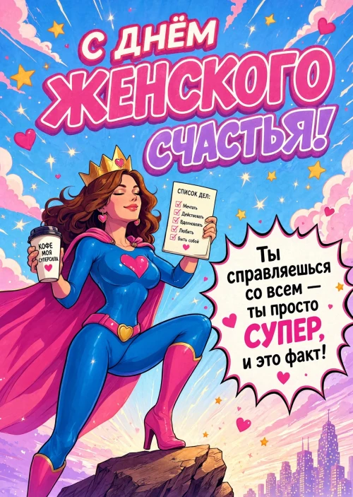 открытка с Днем Женского Счастья-5