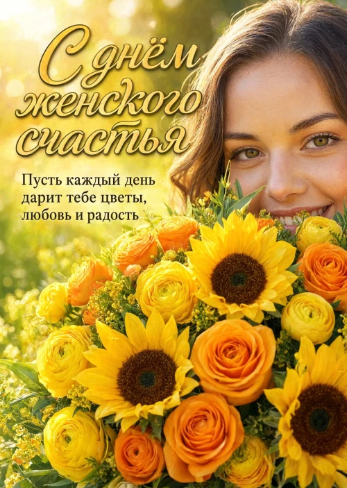 открытка с Днем Женского Счастья-18