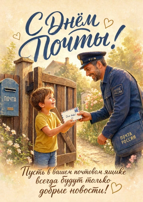 открытка с Днем Почты-18