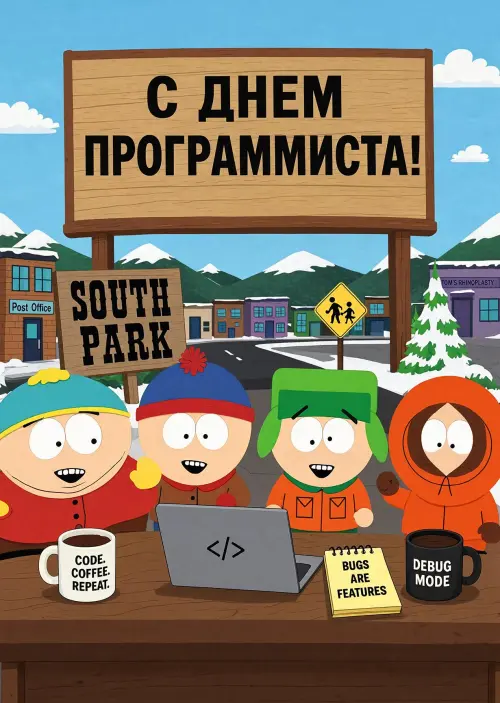Открытка С Днём Программиста #30