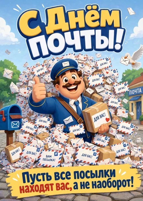 открытка с Днем Почты-9