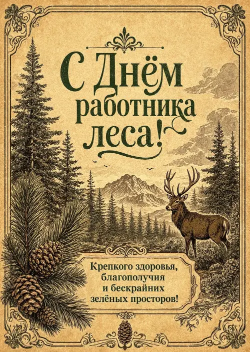 Открытка С Днём Работника Леса #6