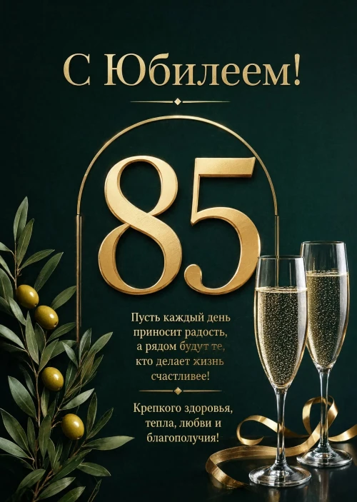 Открытка "С юбилеем 85 лет" #14