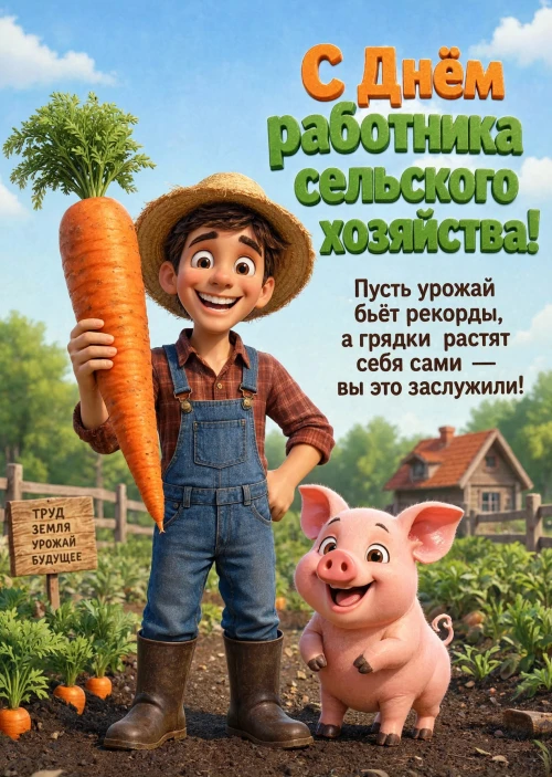 открытка с Днем Работника Сельского Хозяйства-4