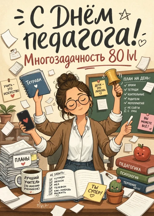 Открытки с Днем Педагога-3