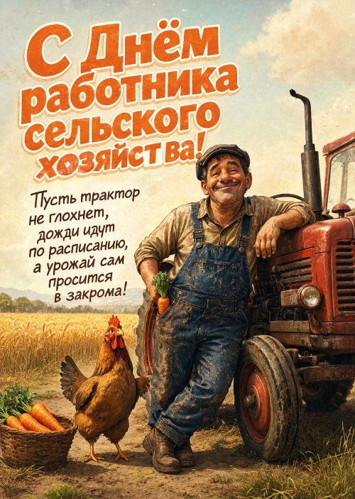 открытка с Днем Работника Сельского Хозяйства-8