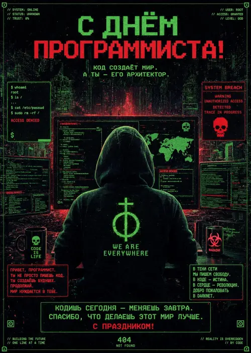 Открытка С Днём Программиста #33