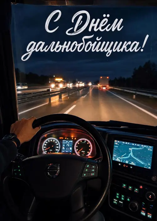 Открытка с Днем Дальнобойщика #16