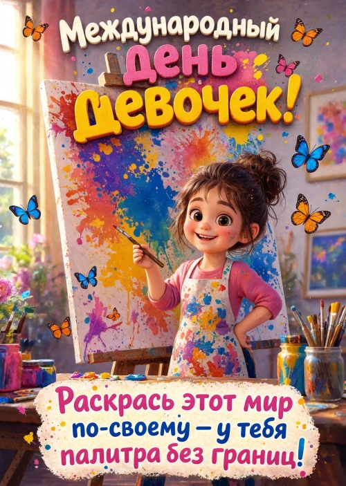 открытка с Днем Девочек-34