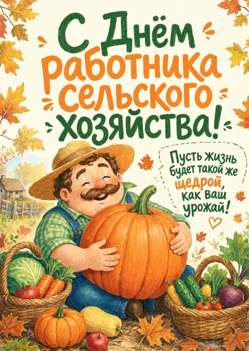 открытка с Днем Работника Сельского Хозяйства-18