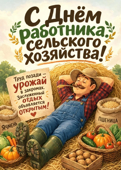 открытка с Днем Работника Сельского Хозяйства-9