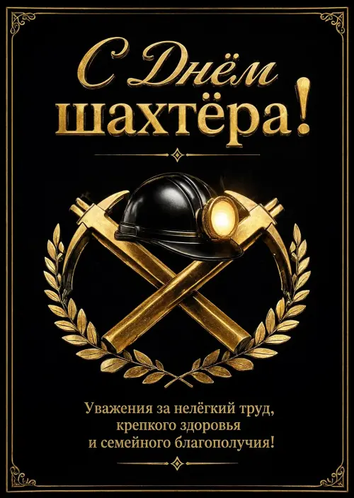 Открытка с Днем Шахтера #30
