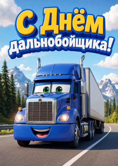 Открытка с Днем Дальнобойщика #6