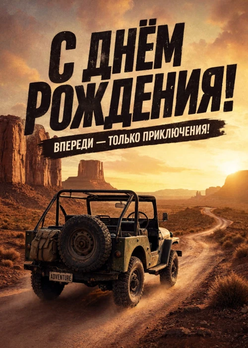 Открытка С днем рождения мужчине #35