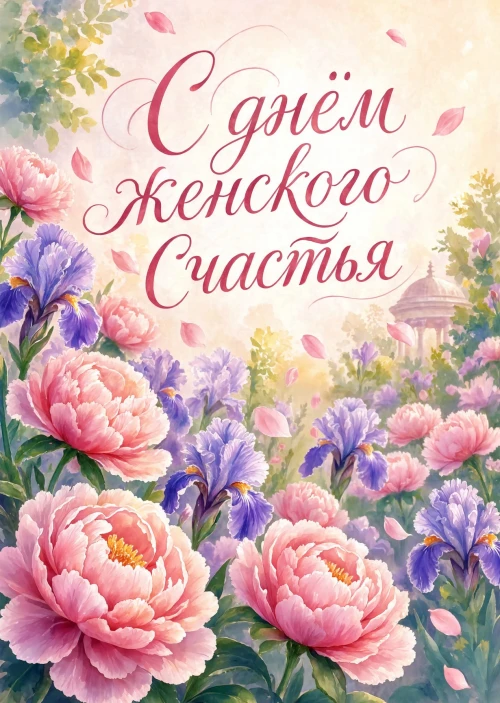 открытка с Днем Женского Счастья-9