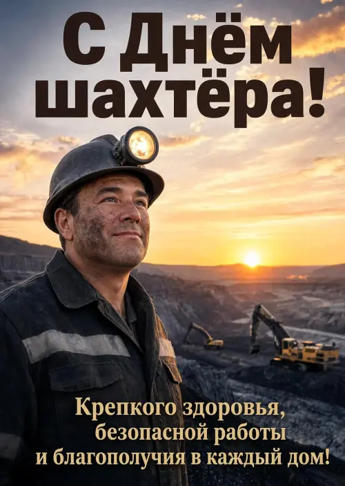 Открытка с Днем Шахтера #26