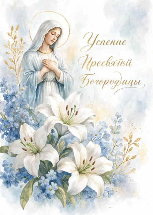 Открытка Успение Пресвятой Богородицы #37