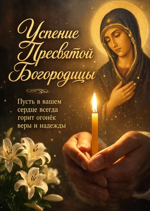 Открытка Успение Пресвятой Богородицы #21
