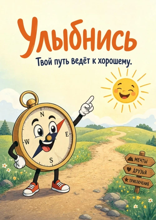 Открытка "Улыбнись" #28