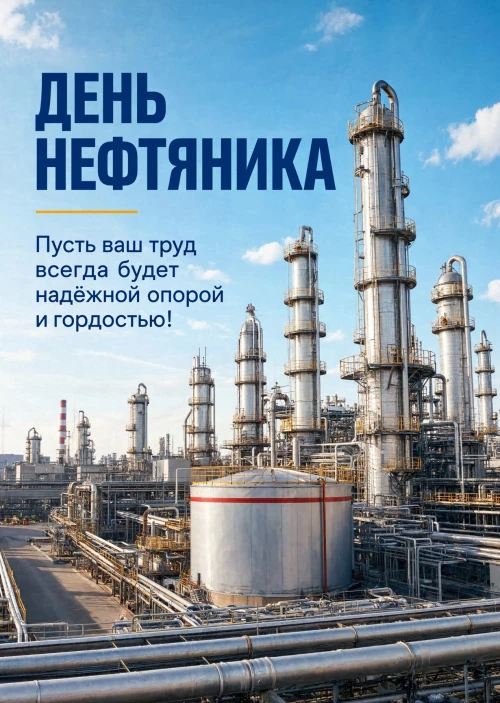 Открытка С Днём Нефтяника #14