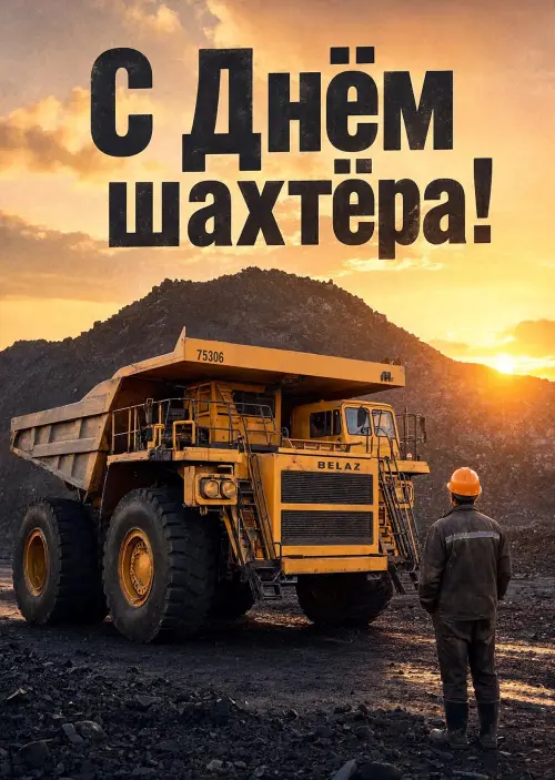 Открытка с Днем Шахтера #12