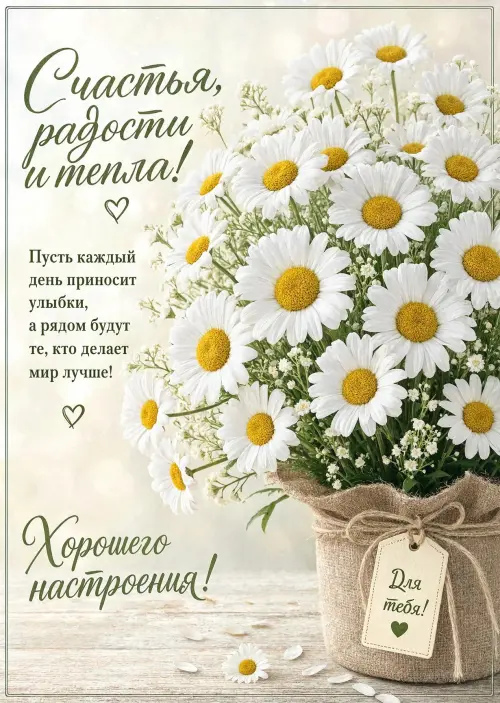 Открытка с Ромашками #3
