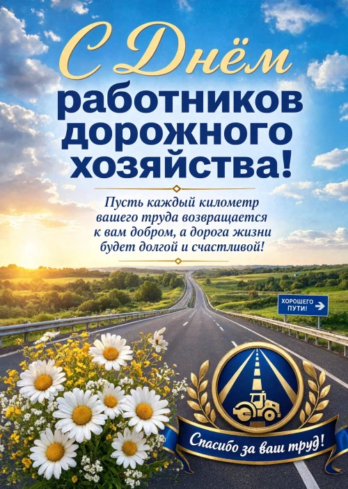 открытка с Днем Работника Дорожного Хозяйства-4