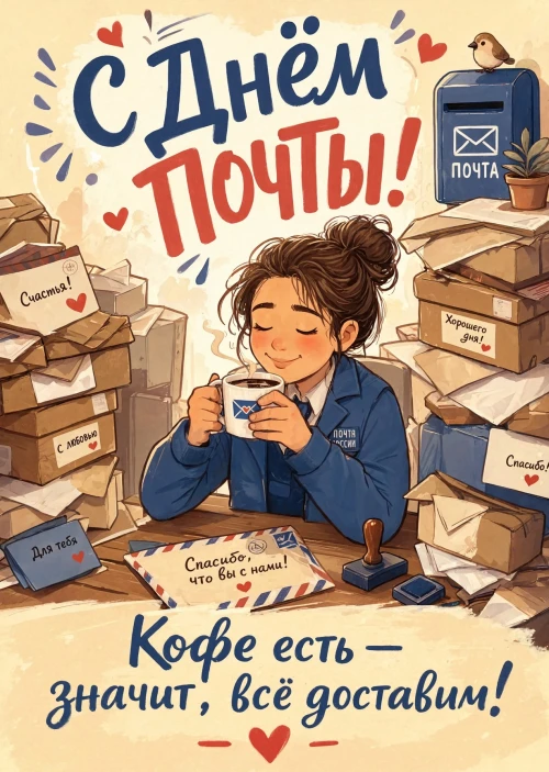 открытка с Днем Почты-3