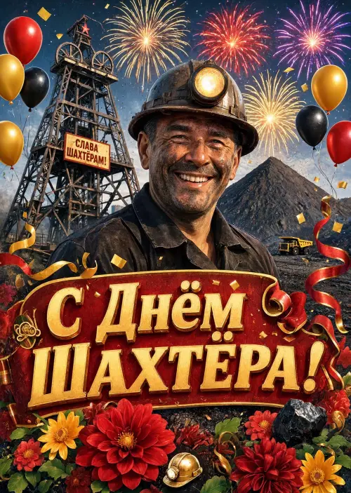 Открытка с Днем Шахтера #33