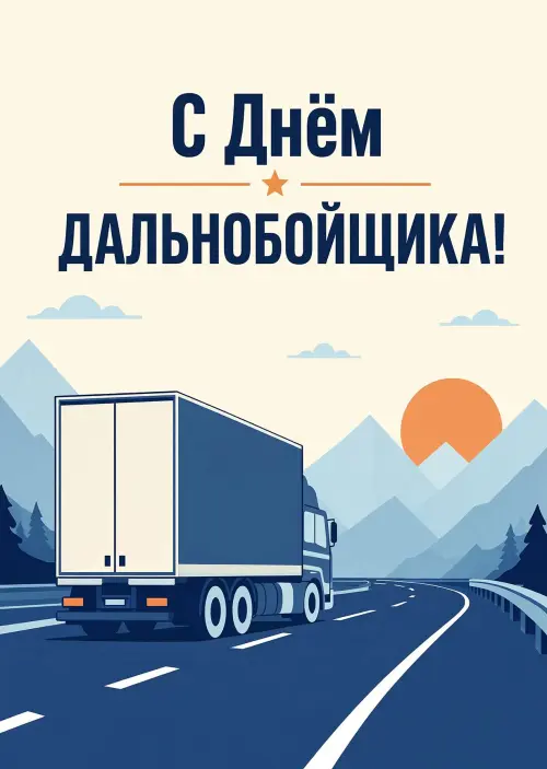 Открытка с Днем Дальнобойщика #2