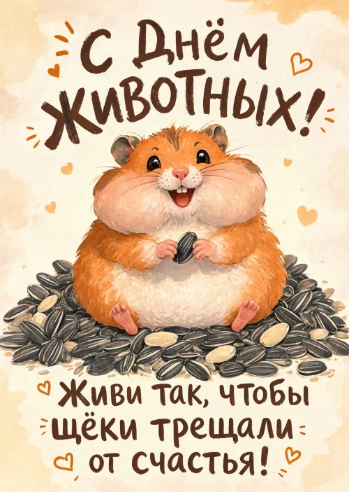 открытки с днем животных-25