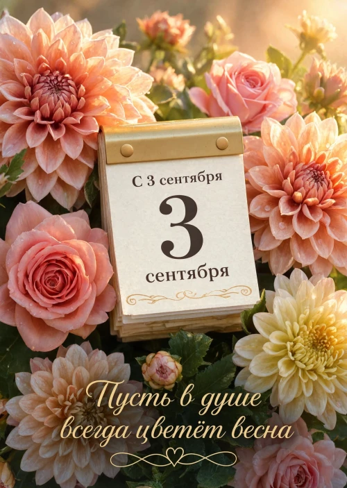 Открытка "С 3 Сентября" #34