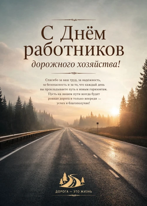 открытка с Днем Работника Дорожного Хозяйства-22