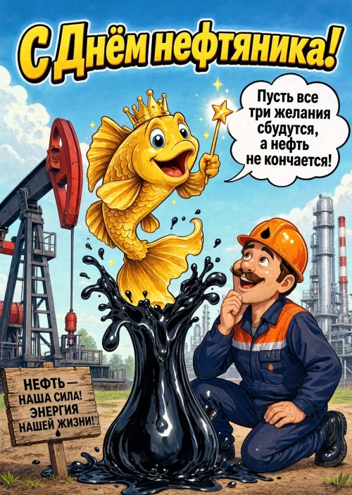 Открытка С Днём Нефтяника #15