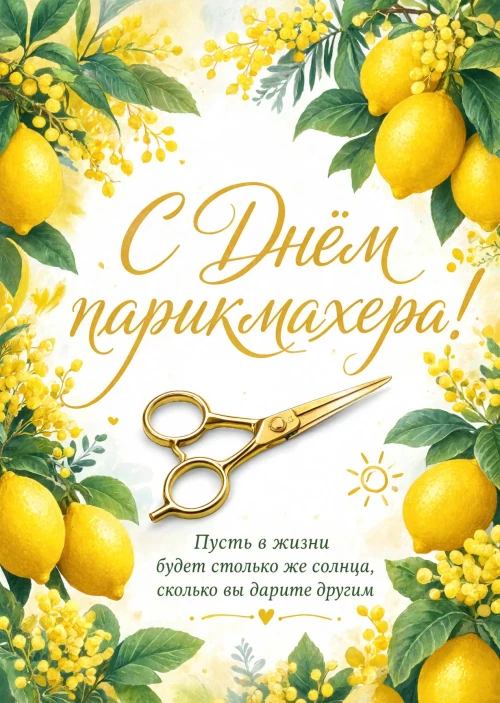 Открытка С днем парикмахера #29