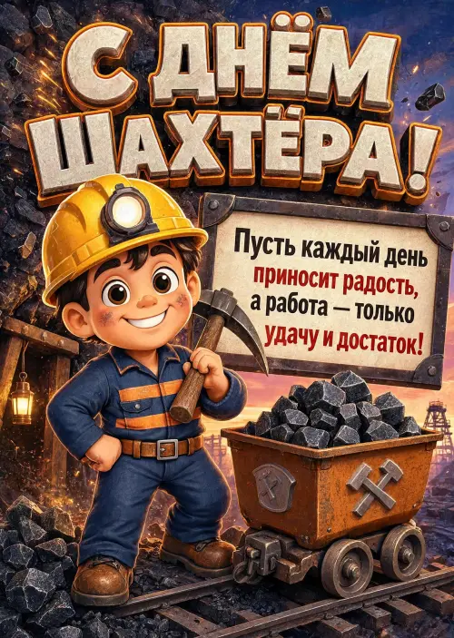 Открытка с Днем Шахтера #29