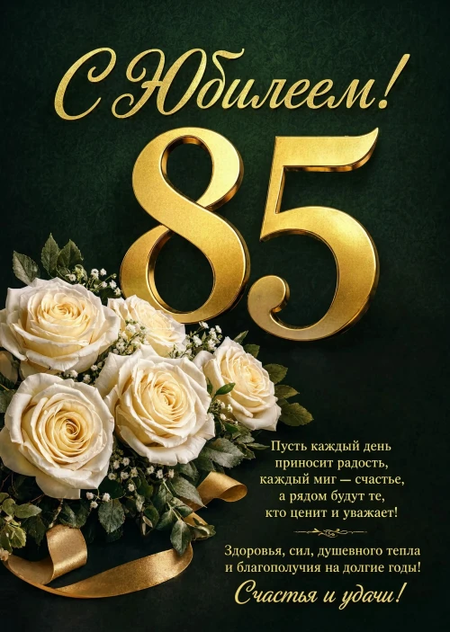Открытка "С юбилеем 85 лет" #2