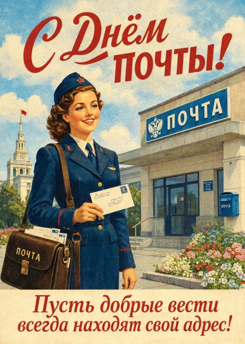 открытка с Днем Почты-19