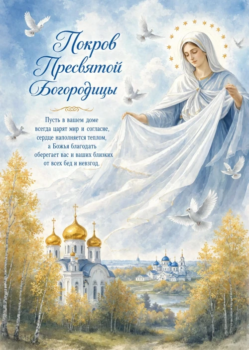 Открытка Покров Пресвятой Богородицы-3