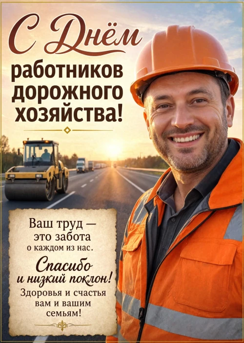 открытка с Днем Работника Дорожного Хозяйства-15