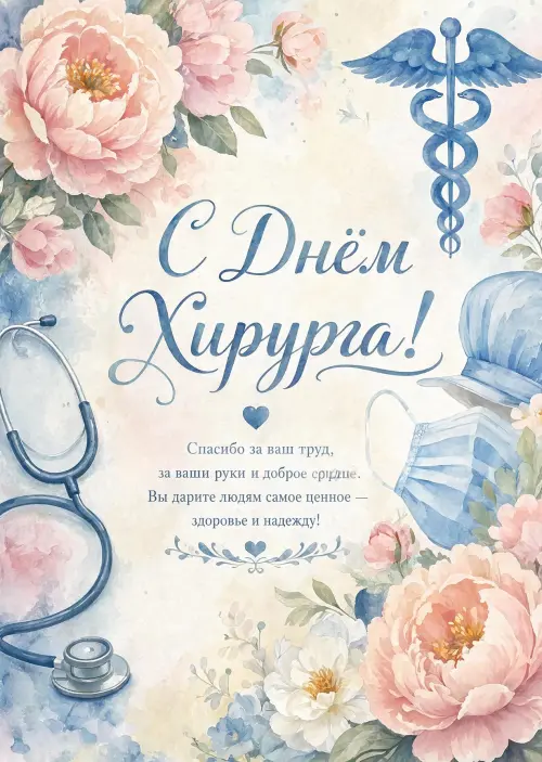 Открытка с Днем Хирурга #3