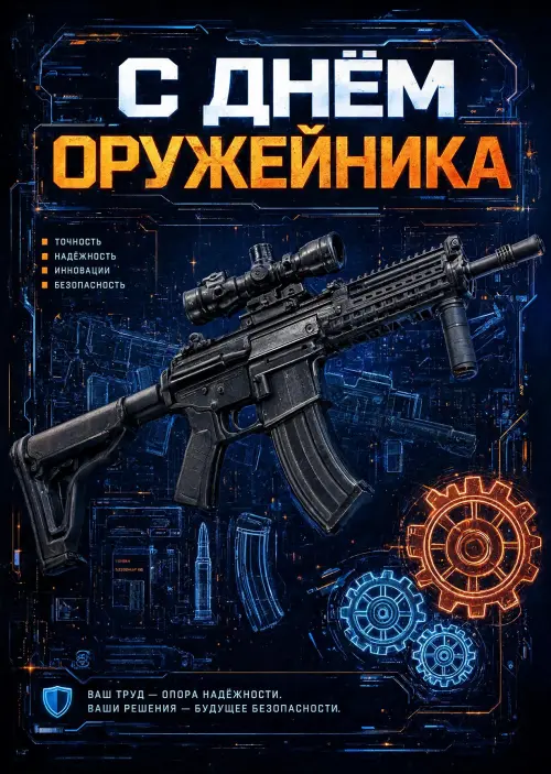 Открытка с Днем Оружейника #5
