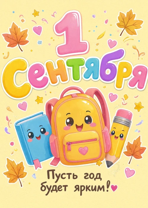 Открытка "С 1 сентября : С днем знаний" #91