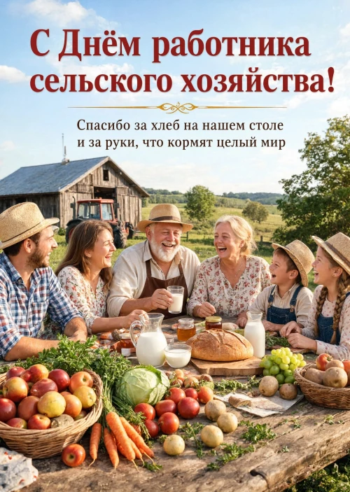 открытка с Днем Работника Сельского Хозяйства-12