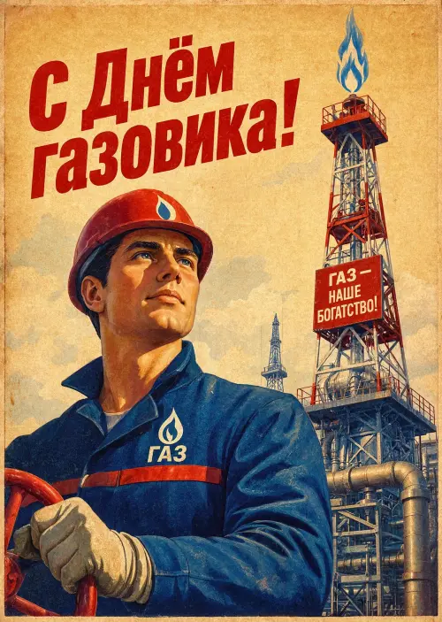 Открытка С Днём Газовика #2