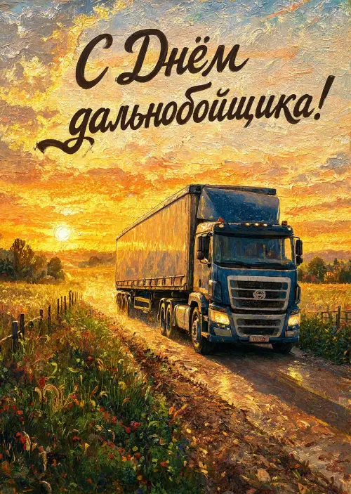 Открытка с Днем Дальнобойщика #13