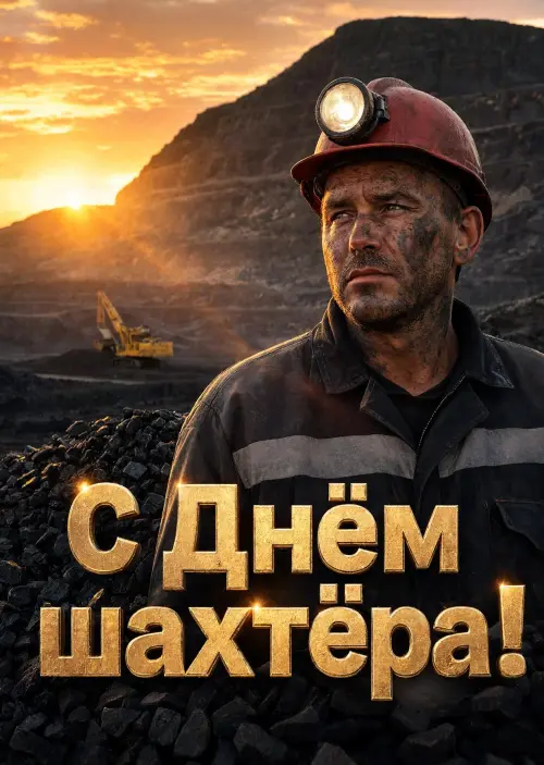 Открытка с Днем Шахтера #1